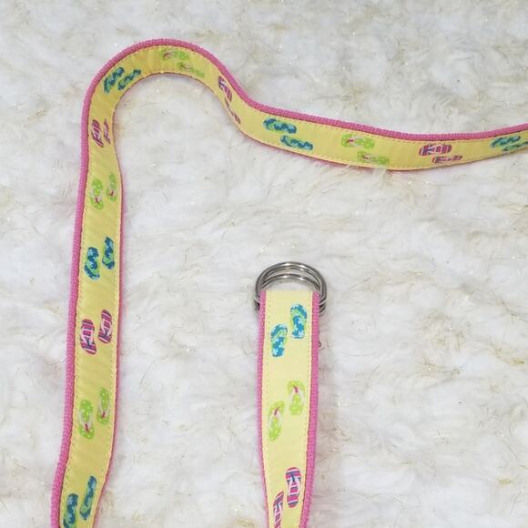 FlipFlop Print Belt Sm/Med Sandals Beach Summer Bright BarbieCore - Picture 6 of 7